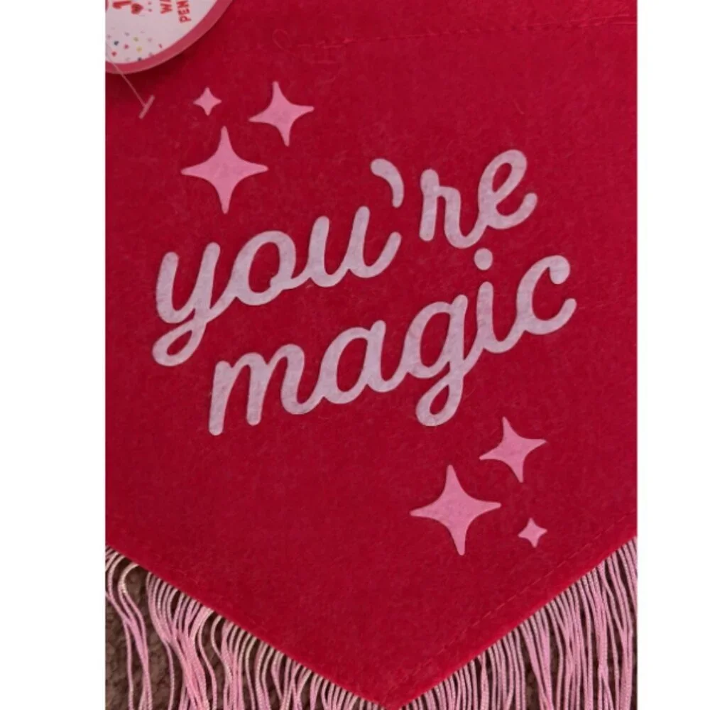 You’re Magic Felt Wall Pennant Hanging Banner – Valentine Decor-9.5 x 8